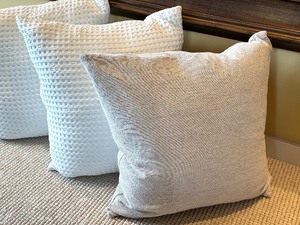 Three Large Decorative Throw Pillows