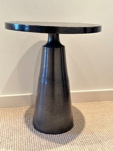 Metal Pedestal Accent  Side Table