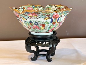 Vintage Decorative Asian Bowl with Stand