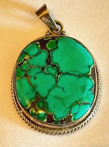 Gorgeous Sterling and Turquoise Pendant