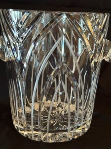 Vintage Art Deco Style Crystal Ice Bucket