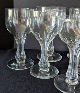 Large Variety of Vintage Clear Hollow Stem Glassware