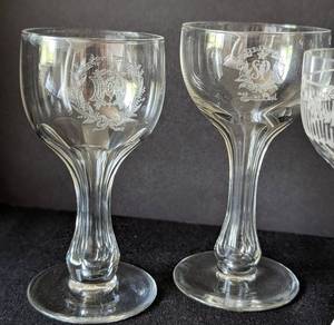 Etched Vintage Hollow Stem Glassware