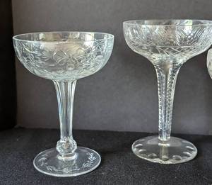 Vintage EtchedPressed Hollow Glassware