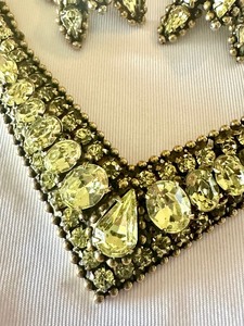 Kramer Rhinestone Necklace and Earrings Set