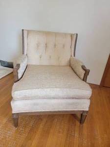 lot 47 image: Cream Wingback Armchair from Southern Furniture Co.