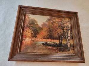lot 83 image: Robert Wood Print Mystic Pond