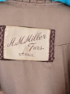 lot 62 image: Vintage Mink Fur Shawl Collar Swing Coat from AM Miller Furs