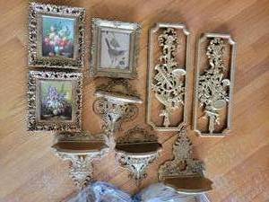 lot 87 image: Victorian Themed Wall Dcor Group