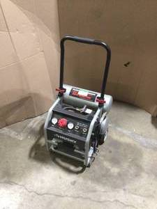 Husky 4.5 Gal. Portable Electric-Powered Silent Air Compressor Customer Returns See Pictures