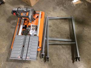 RIDGID 9 Amp Corded 7 in. Wet Tile Saw with Stand Customer Returns See Pictures