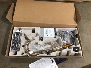 MOEN Align Single-Handle Smart Touchless Pull Down Sprayer Kitchen Faucet with Voice Control and Power Clean in Brushed Gold  Customer Returns See Pictures