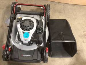 Murray 21 in. 140 cc Briggs and Stratton Walk Behind Gas Push Lawn Mower with Height Adjustment and with Mulch Bag Customer Returns See Pictures