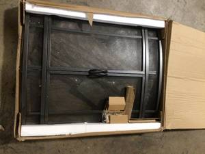 Pleasant Hearth Curved 3-Panel Screen with Tools in Vintage Iron  Customer Returns See Pictures