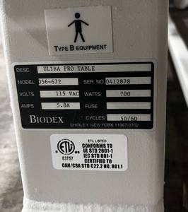 Biodex 056-672 Ultra Pro Power Table Ultrasound Imaging BedHand Control