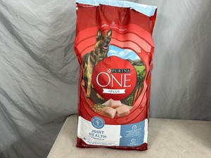 lot 57 image: New 8 lb bag Purina One Joint Health Dog Food