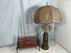 lot 90 image: Vintage Lamp and Cute Little Mini Bench