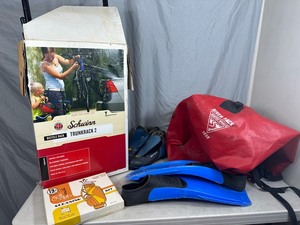 lot 91 image: Large Dry Bag, Car Mount Bike Carrier, and More