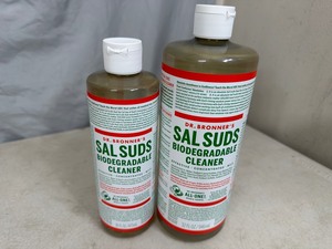 lot 105 image: 2 New Bottles of Dr. Bronners Sal Suds Soap