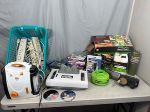 lot 109 image: Insect Fogger, DVDs, Blu-Ray, Power Strips, Shiatsu Massager, Etc