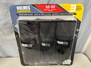 lot 153 image: 3 New Pairs of Winter Work Gloves
