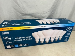 lot 162 image: New 6 Pack LED 65 watt BR30 Choose Your Shade Light Bulbs