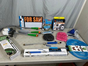 lot 164 image: New Garden Tools, Butterfly Net, Small Housewares, Etc
