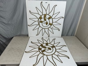 lot 176 image: 2 New 24 inch Sun Wall Decorations