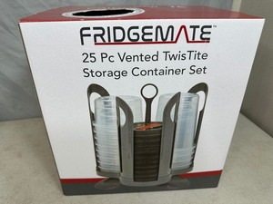 lot 219 image: New 25 Piece Food Storage Container Set with Lids and Caddy