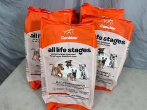 lot 222 image: 5 New Bags of Canidae All Life Stages Dog Food