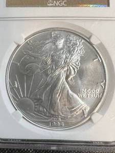 1994 AMERICAN SILVER EAGLE NGC MS69