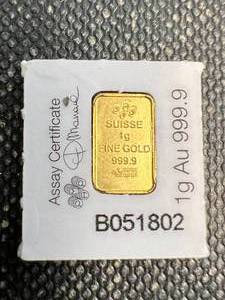 1 GRAM .999 FINE GOLD PAMP BAR