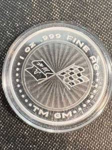 1 TROY OZ .999 FINE SILVER CORVETTE ROUND
