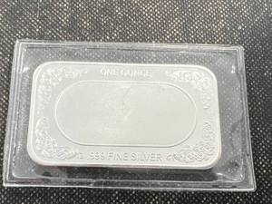 1 TROY OZ .999 FINE SILVER AMERICAN FLAG BAR
