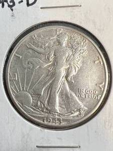 1943-D US WALKING LIBERTY HALF DOLLAR