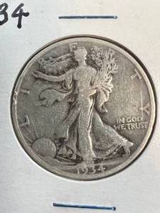 1934 US WALKING LIBERTY HALF DOLLAR