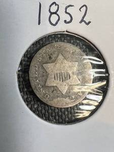 1852 US 3 CENT SILVER TRIME