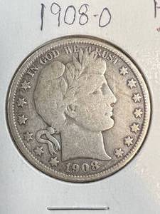 1908-O US BARBER HALF DOLLAR