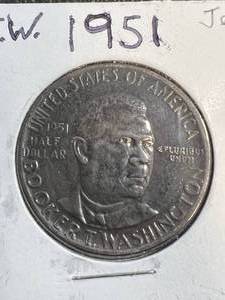 1951 US SILVER HALF DOLLAR BOOKER T. WASHINGTON COMMEM