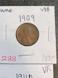 2 US WHEAT CENTS 1909-VDB 1911-D