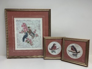 lot 167 image: Lot of 3 Signed Numbered Batik Bird Artworks by Marnie Dahl