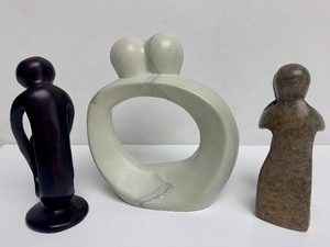 lot 164 image: Group of Figural Stone Sculptures