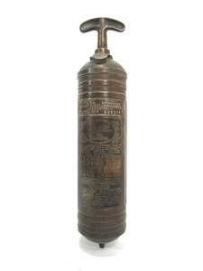 lot 51 image: Antique 1910s PYRENE Brass Fire Extinguisher