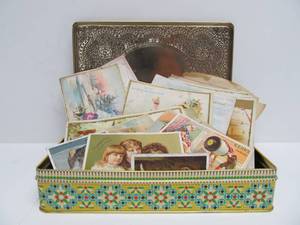 lot 69 image: HUGE Estate Lot of Antique Advertising Trade Cards