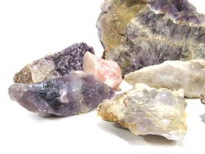 lot 111 image: Group of LARGE Natural Amethyst Clusters etc