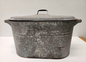 lot 249 image: Antique Galvanized Metal Boiler & Pails