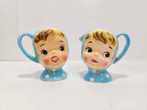 lot 255 image: 1950s Napco Miss Cutie Pie Cream & Sugar Set