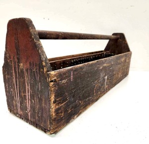 lot 277 image: Large Antique Primitive Wood Tool Carrier