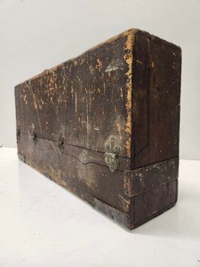 lot 279 image: Antique Circa 1900 Wooden Tool Chest