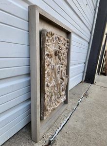 lot 286 image: Very Nice Wood Framed Concrete Garden Monument